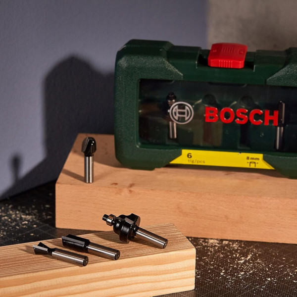 Набор комбинированных фрез Bosch Expert for Wood 8 мм, 6 шт